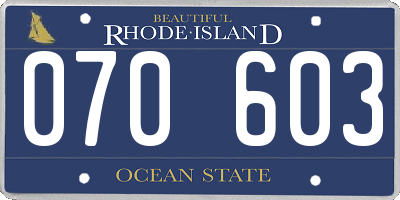 RI license plate 070603