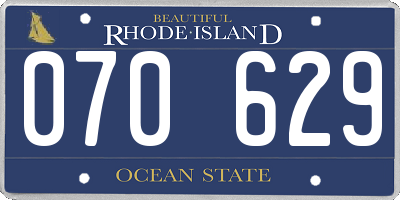RI license plate 070629