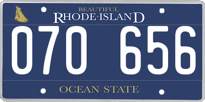 RI license plate 070656