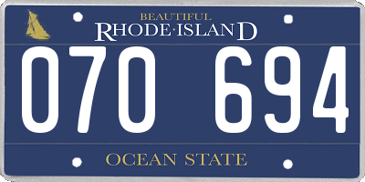 RI license plate 070694