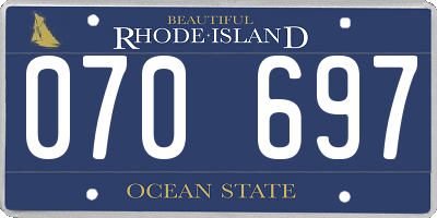 RI license plate 070697