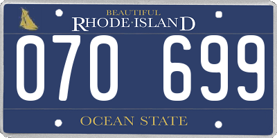 RI license plate 070699