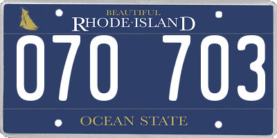 RI license plate 070703