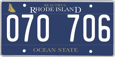 RI license plate 070706