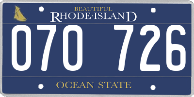 RI license plate 070726