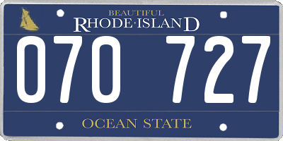 RI license plate 070727