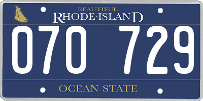 RI license plate 070729