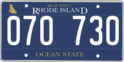 RI license plate 070730