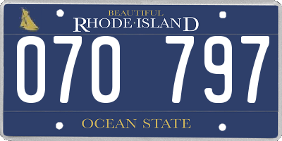 RI license plate 070797