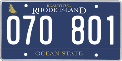 RI license plate 070801