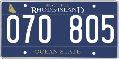 RI license plate 070805