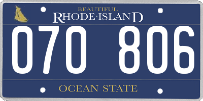 RI license plate 070806