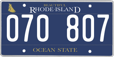 RI license plate 070807