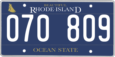 RI license plate 070809
