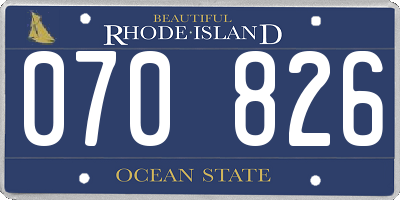 RI license plate 070826