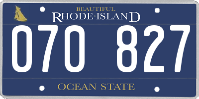 RI license plate 070827