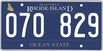 RI license plate 070829