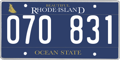 RI license plate 070831
