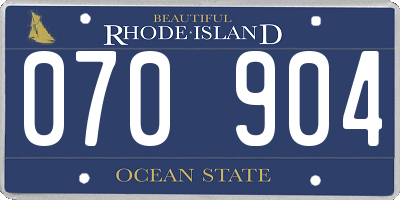 RI license plate 070904