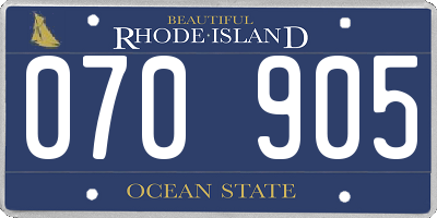 RI license plate 070905