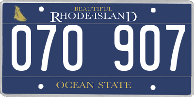 RI license plate 070907