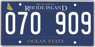 RI license plate 070909