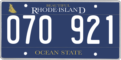 RI license plate 070921