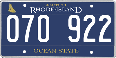 RI license plate 070922