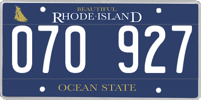 RI license plate 070927