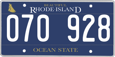 RI license plate 070928