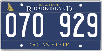RI license plate 070929