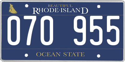 RI license plate 070955