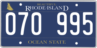 RI license plate 070995