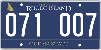 RI license plate 071007