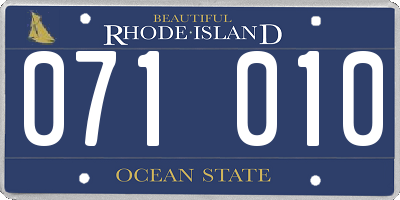 RI license plate 071010