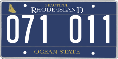RI license plate 071011