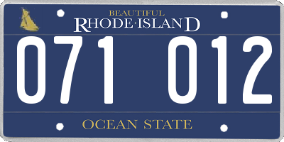 RI license plate 071012