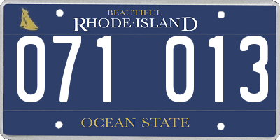 RI license plate 071013