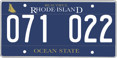 RI license plate 071022