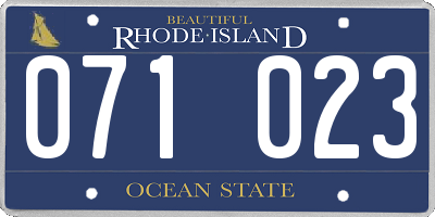 RI license plate 071023