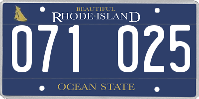 RI license plate 071025