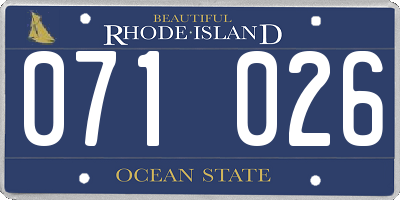 RI license plate 071026