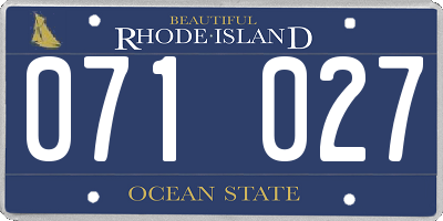 RI license plate 071027