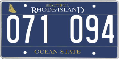 RI license plate 071094