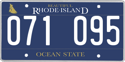RI license plate 071095