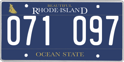 RI license plate 071097