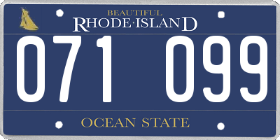 RI license plate 071099