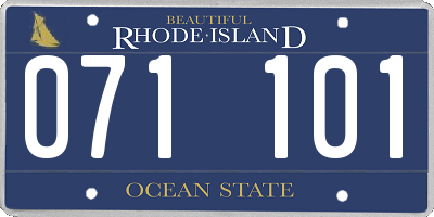 RI license plate 071101