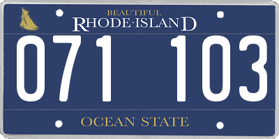 RI license plate 071103