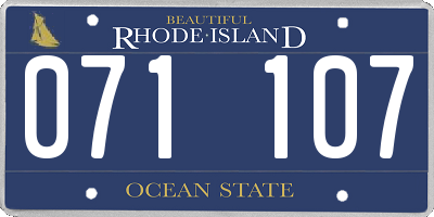 RI license plate 071107